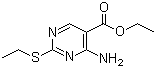 2-乙硫基-4-氨基嘧啶-5-羧酸乙酯分子式结构图