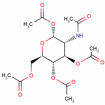 A-D-氨基葡萄糖五乙酸盐分子式结构图