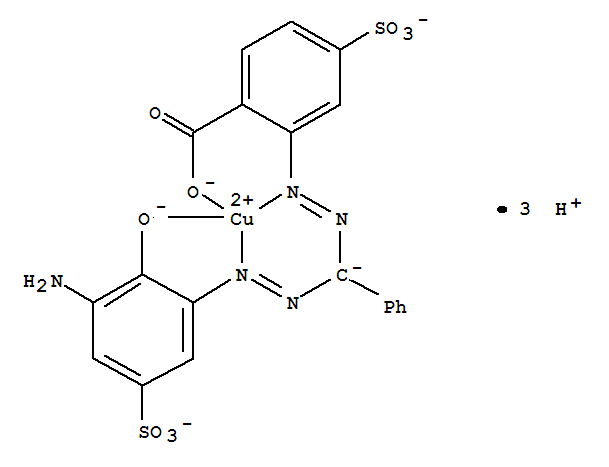 4-磺基邻氨基苯甲酸腙合铜分子式结构图