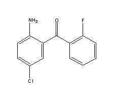 2-氨基-5-氯-2'-氟二苯甲酮分子式结构图