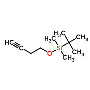 4-(叔丁基二甲硅氧基)-1-丁炔分子式结构图