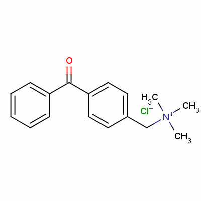 (4-二苯甲酰苯基)三甲基氯化铵分子式结构图