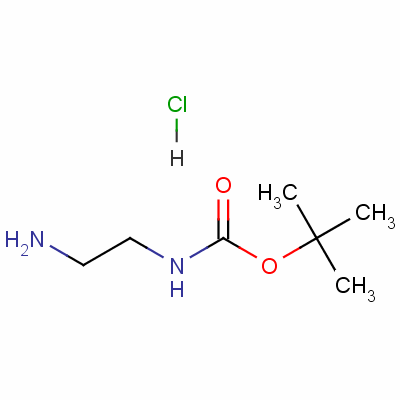 N-Boc-乙二胺盐酸盐分子式结构图