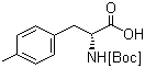 BOC-D-4-甲基苯丙氨酸分子式结构图