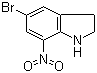 5-溴-7-硝基二氢吲哚分子式结构图