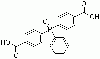 双(4-羧基苯基)苯基氧化膦分子式结构图