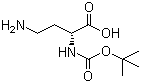 叔丁氧羰基-D-2,4-二氨基丁酸分子式结构图