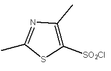 2,4-二甲基-1,3-噻唑-5-磺酰氯分子式结构图