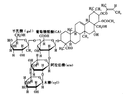 皂素分子式结构图