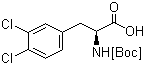 BOC-L-3,4-二氯苯丙氨酸分子式结构图