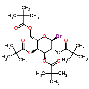 2,3,4,6-O-四特戊酰基-alpha-D-溴代吡喃葡萄糖分子式结构图