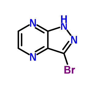 3-溴-1H-吡唑并[3,4-B]吡嗪分子式结构图
