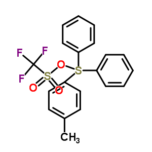 (4-甲基苯基)二苯基锍三氟甲烷基磺酸分子式结构图