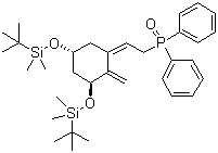 [3S-(1Z,3a,5b)]-[2-[3,5-二[(叔丁基)二甲基硅氧基]-2-亚甲基环己亚基]乙基]二苯基氧化膦分子式结构图