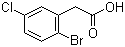 2-溴-5-氯苯乙酸分子式结构图