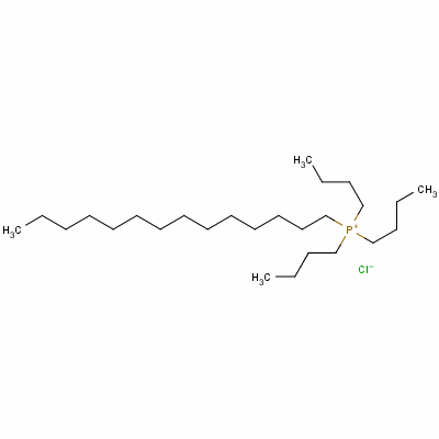 三正丁基十四烷基氯化膦分子式结构图