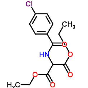 4-氯苯甲酰氨基丙二酸二乙酯分子式结构图