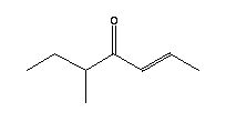 5-甲基-2-庚烯-4-酮分子式结构图