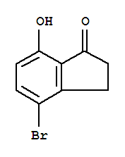 4-溴-2,3-二氢-7-羟基-1H-茚-1-酮分子式结构图