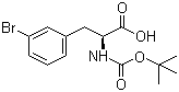 Boc-L-3-溴苯丙氨酸分子式结构图