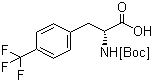 BOC-D-4-三氟甲基苯丙氨酸分子式结构图