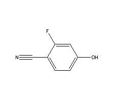 2-氟-4-羟基苯腈分子式结构图