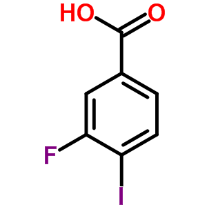 3-氟-4-碘苯甲酸分子式结构图