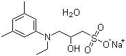 N-乙基-N-(2-羟基-3-磺丙基)-3,5-二甲基苯胺钠盐一水合物分子式结构图