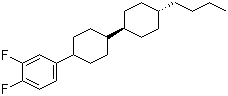 反,反-4-(3,4-二氟苯基)-4''-丁基双环己烷分子式结构图