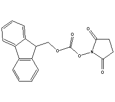 9-芴甲基-N-琥珀酰亚胺碳酸酯分子式结构图