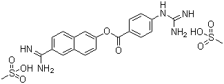 萘莫司他甲磺酸盐分子式结构图