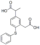 5-(1-羧乙基)-2-(苯硫基)苯乙酸分子式结构图