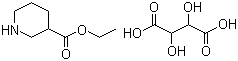 (S)-3-哌啶甲酸乙酯酒石酸盐分子式结构图