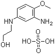 2-甲氧基-5-(β-羟乙基)氨基苯胺硫酸盐分子式结构图