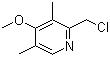 2-(氯甲基)-4-甲氧基-3,5-二甲基吡啶分子式结构图