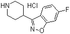 6-氟-3-(4-哌啶基)-1,2-苯并异噁唑盐酸盐分子式结构图