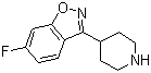 6-氟-3-(4-哌啶基)-1,2-苯并异噁唑分子式结构图