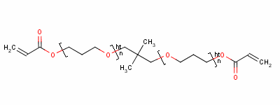 丙氧基化新戊二醇二丙烯酸酯分子式结构图