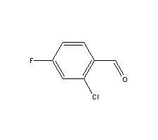 2-氯-4-氟苯甲醛分子式结构图