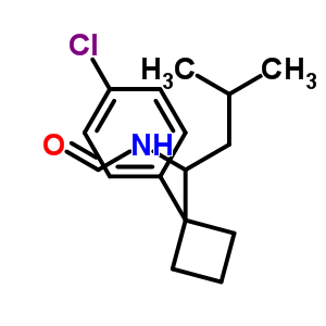 N-{1-[1-(4-氯苯基)环丁基]-3-甲基丁基}-甲酰胺分子式结构图