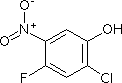 2-氯-4-氟-5-硝基苯酚分子式结构图