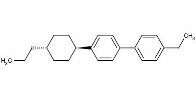 4-乙基-4'-(4-正丙基环己烷基)-1,1'-联苯分子式结构图