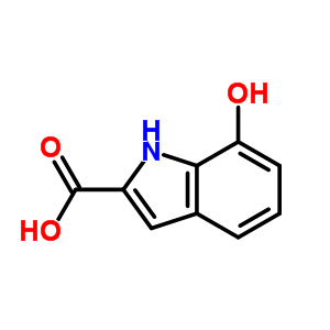 7-羟基吲哚-2-甲酸分子式结构图