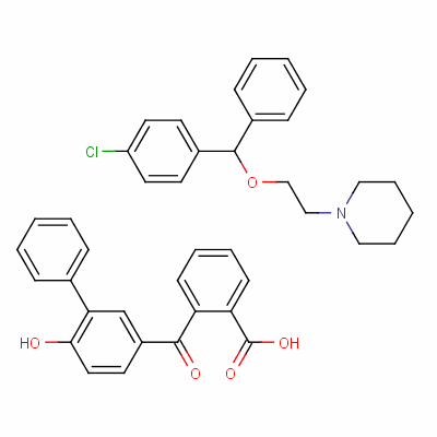 氯哌斯汀芬地柞酸盐分子式结构图