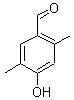 2,5-二甲基-4-羟基苯甲醛分子式结构图