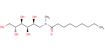 N-壬酰基-N-甲基葡萄糖胺分子式结构图