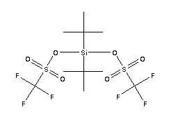 二叔丁基硅基双(三氟甲烷磺酸)酯分子式结构图