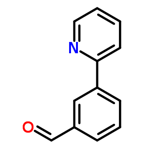 3-(2-吡啶)苯甲醛分子式结构图