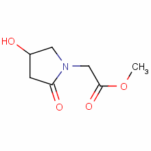 4-羟基-2-氧代-1-吡咯烷乙酸甲酯分子式结构图