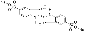 靛蓝二磺酸钠分子式结构图
